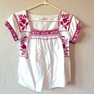 Wildflower embroidered linen top by Madewell